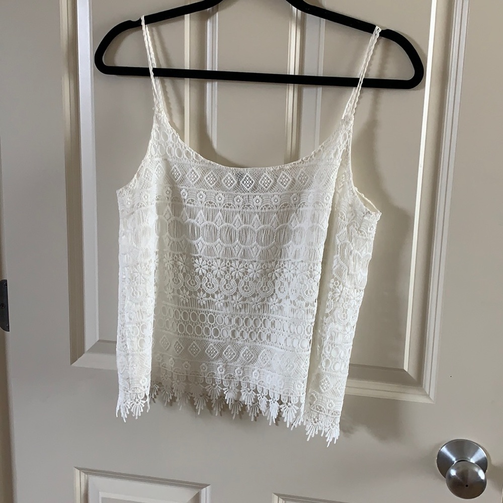 H&M white lace top